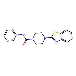 4-(1,3-benzothiazol-2-yl)-N-phenyl-1-piperazinecarboxamide structure