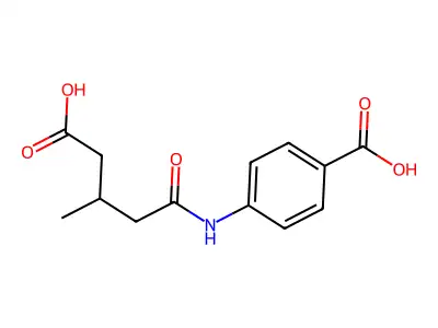 4-(4-Carboxy-3-methylbutanamido)benzoic acid structure