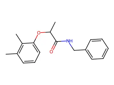 N-benzyl-2-(2,3-dimethylphenoxy)propanamide structure