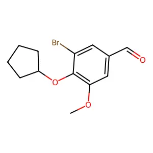 3-Bromo-4-(cyclopentyloxy)-5-methoxybenzaldehyde structure