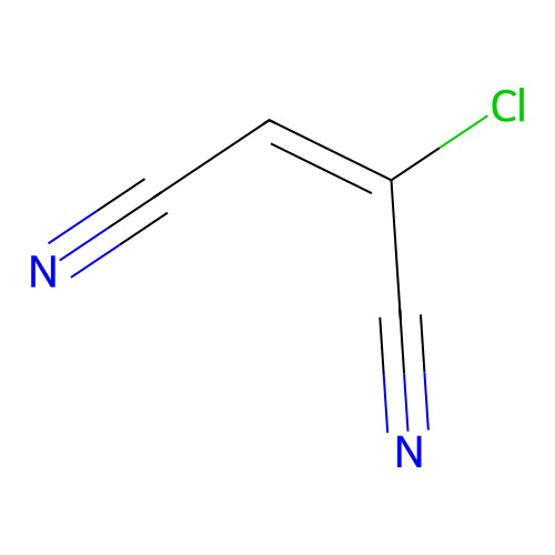 2-Butenedinitrile, 2-chloro-, (E)- structure