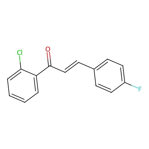 (2E)-1-(2-Chlorophenyl)-3-(4-fluorophenyl)prop-2-en-1-one structure