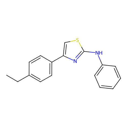 4-(4-ethylphenyl)-N-phenyl-1,3-thiazol-2-amine structure