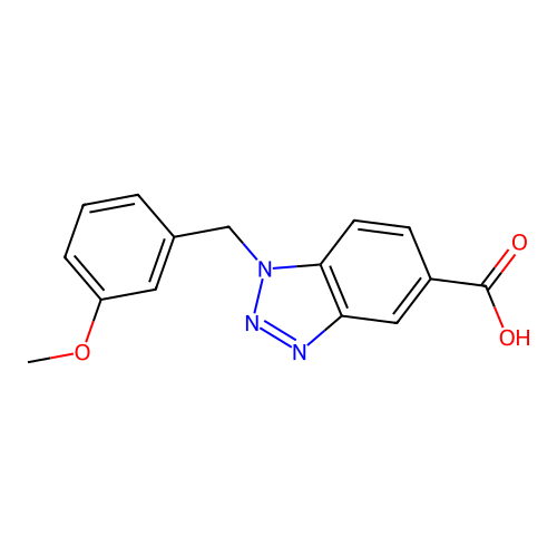 1-[(3-Methoxyphenyl)methyl]-1H-benzotriazole-5-carboxylic acid structure