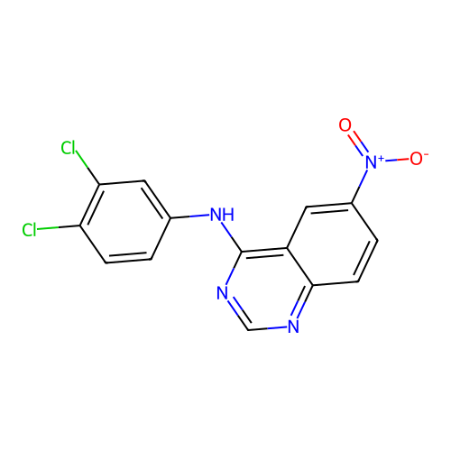 N-(3,4-dichlorophenyl)-6-nitroquinazolin-4-amine structure