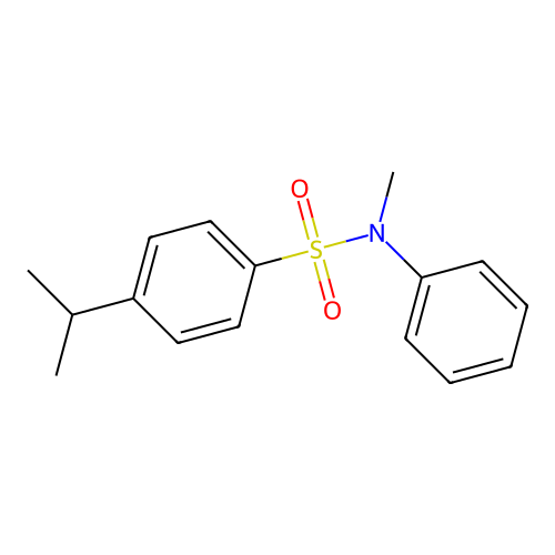 4-isopropyl-N-methyl-N-phenylbenzenesulfonamide structure