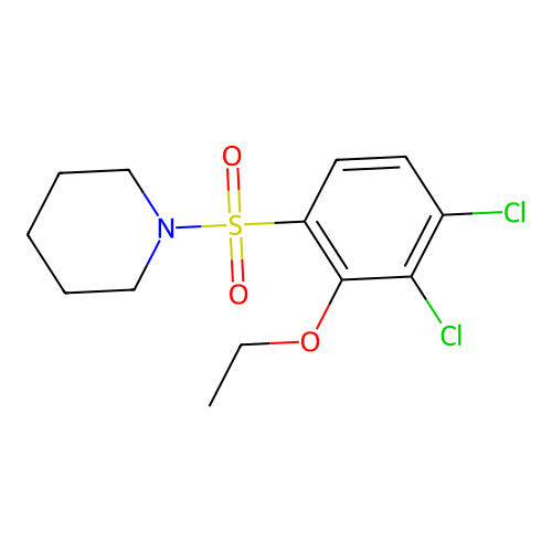 1-(3,4-Dichloro-2-ethoxyphenyl)sulfonylpiperidine structure