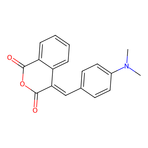 (E)-4-(4-(dimethylamino)benzylidene)isochroman-1,3-dione structure