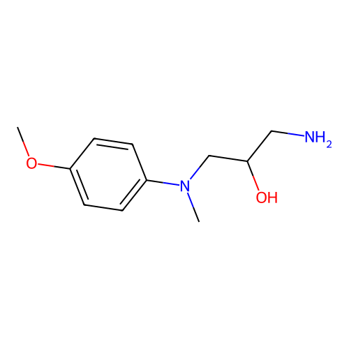 1-amino-3-(4-methoxy-N-methylanilino)propan-2-ol structure
