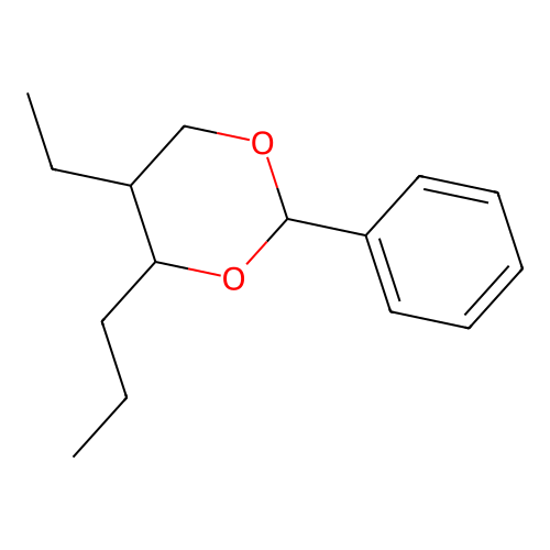 5-Ethyl-2-phenyl-4-propyl-1,3-dioxane structure