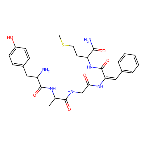 enkephalinamide-Met, Ala(2)-didehydro-Phe(4)- structure
