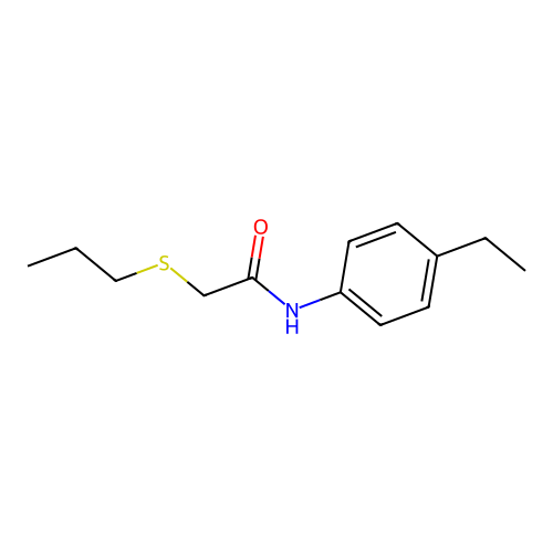 N-(4-ethylphenyl)-2-propylsulfanylacetamide structure