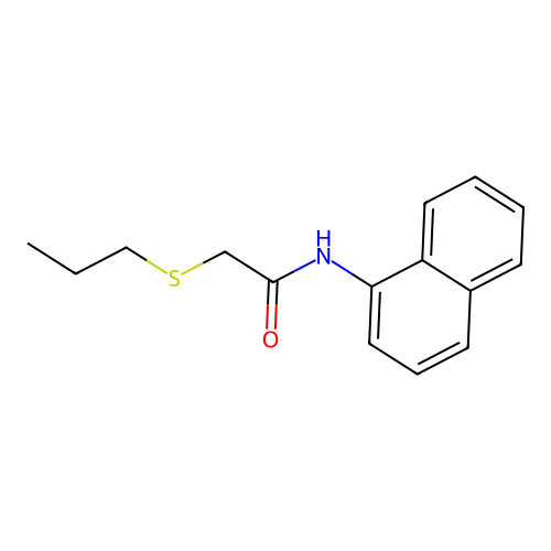 N-naphthalen-1-yl-2-propylsulfanylacetamide structure