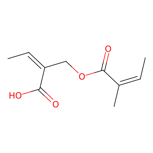 2-Butenoic acid, 2-methyl-, 2-carboxy-2-butenyl ester, (Z,Z)- structure