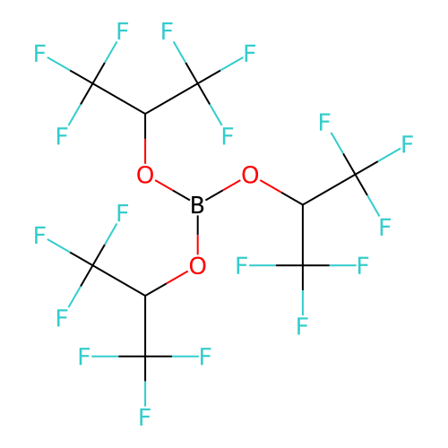 Tris(2H-hexafluoroisopropyl) borate structure