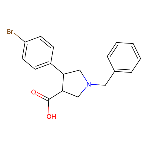 1-benzyl-4-(4-bromophenyl)pyrrolidine-3-carboxylic Acid structure