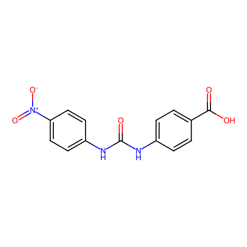 4-{[(4-Nitrophenyl)carbamoyl]amino}benzoic acid structure