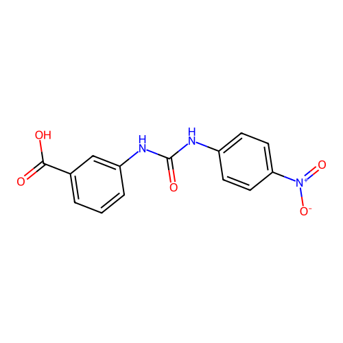 3-{[(4-Nitrophenyl)carbamoyl]amino}benzoic acid structure