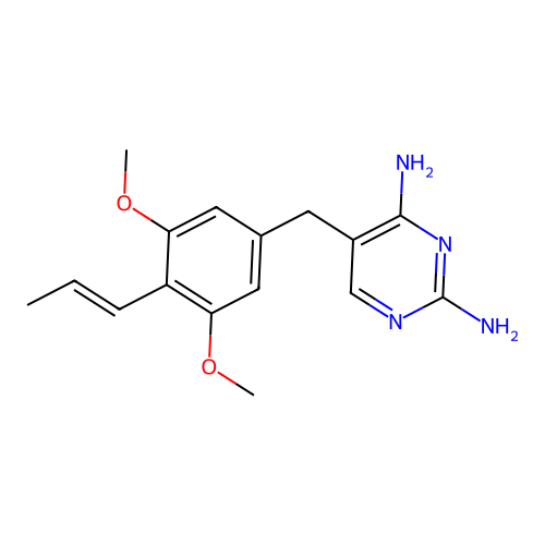 2,4-Pyrimidinediamine, 5-((3,5-dimethoxy-4-(1-methylethenyl)phenyl)methyl)- structure