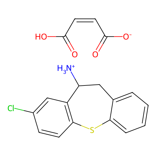 Dibenzo(b,f)thiepin-10-amine, 10,11-dihydro-8-chloro-, (Z)-2-butenedioate (1:1) structure