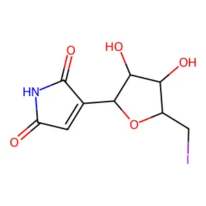 3-[3,4-Dihydroxy-5-(iodomethyl)oxolan-2-yl]pyrrole-2,5-dione structure