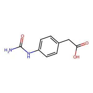 Benzenacetic acid, 4-((aminocarbonyl)amino)- structure