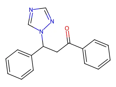 1,3-diphenyl-3-(1H-1,2,4-triazol-1-yl)-1-propanone structure