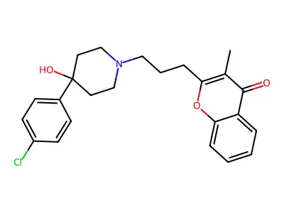 Chromone, 2-(3-(4-(p-chlorophenyl)-4-hydroxypiperidino)propyl)-3-methyl- structure