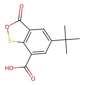 5-tert-Butyl-3-oxo-3H-2,1-benzoxathiole-7-carboxylic acid structure