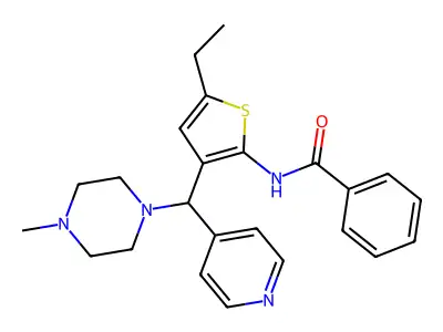 5-Ethylthio-2-(5-ethylthio(2-thienyl)thio)thiophene structure