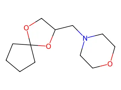 4-(1,4-Dioxaspiro[4.4]non-2-ylmethyl)morpholine structure