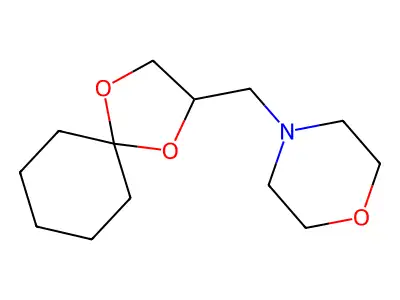 Morpholine, 4-(1,4-dioxaspiro[4.5]dec-2-ylmethyl)- structure