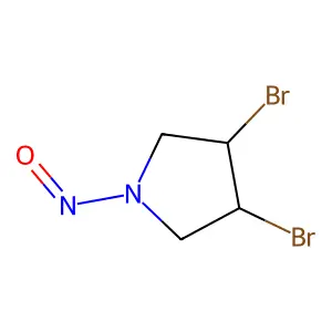 3,4-Dibromo-1-nitrosopyrrolidine structure