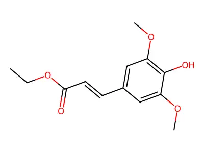 Ethyl 3,5-dimethoxy-4-hydroxycinnamate structure