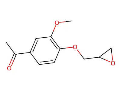 1-{3-Methoxy-4-[(oxiran-2-yl)methoxy]phenyl}ethan-1-one structure