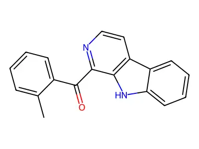 (2-methylphenyl)-(9H-pyrido[3,4-b]indol-1-yl)methanone structure