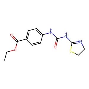 Ethyl 4-(4,5-dihydro-1,3-thiazol-2-ylcarbamoylamino)benzoate structure