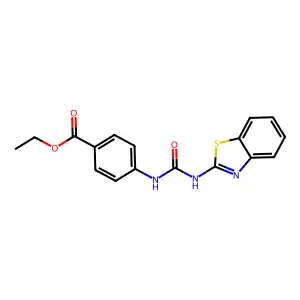 Ethyl 4-{[(1,3-benzothiazol-2-yl)carbamoyl]amino}benzoate structure