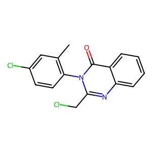 2-(chloromethyl)-3-(4-chloro-2-methylphenyl)-4(3H)-quinazolinone structure