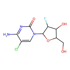 2'-Fluoro-5-chloro-aracytosine structure