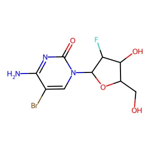 2'-Fluoro-5-bromo-1-beta-D-arabinofuranosylcytosine structure