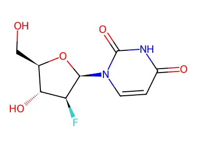 2'Fluoro-2'-deoxyuridine structure