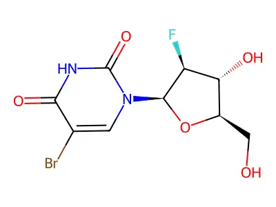 5-Bromo-2'-deoxy-2'-fluoro-beta-D-arabinouridine structure