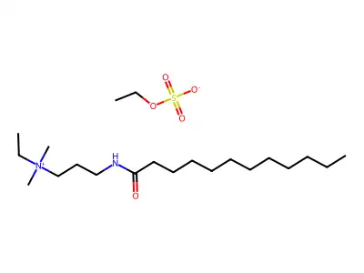 Ethyldimethyl(3-((1-oxododecyl)amino)propyl)ammonium ethyl sulphate structure