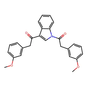 1,1'-(1h-Indole-1,3-diyl)bis[2-(3-methoxyphenyl)ethanone] structure