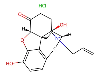 (+)-Naloxone hydrochloride structure