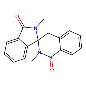 2,2'-dimethylspiro[4H-isoquinoline-3,3'-isoindole]-1,1'-dione structure