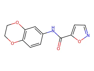 N-(2,3-dihydro-1,4-benzodioxin-6-yl)-1,2-oxazole-5-carboxamide structure
