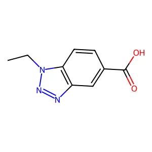 1-ethyl-1H-1,2,3-benzotriazole-5-carboxylic acid structure