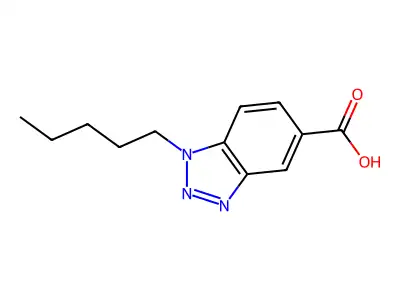 1-pentyl-1H-benzotriazole-5-carboxylic acid structure